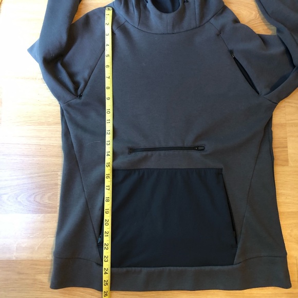 Backcountry brand tricot hoodie in gun metal grey/carbon color. - Picture 11 of 12